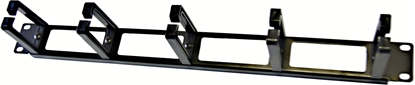 Изображение Organizer OEM 19" vyvazovací panel LEXI-Net 1U, 5x plastový úchyt 40x60mm, prchozí, erný