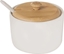 Attēls no Orion Cukierniczka porcelanowa, bambusowa, biaa, z pokrywk, yeczk, cukiernica, pojemnik na cukier
