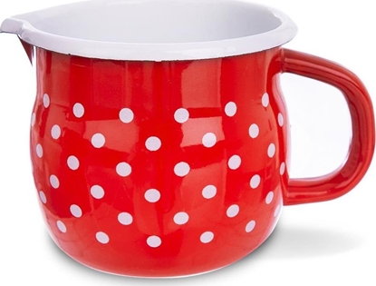 Attēls no Orion Kubek emaliowany retro 0,8L CZERWONY W GROCHY uniwersalny