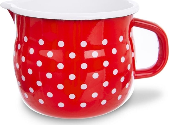 Изображение Orion Kubek emaliowany retro 1,9L CZERWONY W GROCHY uniwersalny