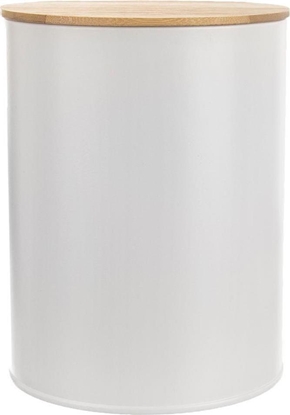 Picture of Orion Pojemnik metalowy kuchenny z uszczelk puszka z pokrywk na produkty sypkie biay WHITELINE 2,3 l
