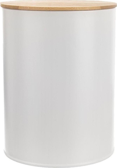 Picture of Orion Pojemnik metalowy kuchenny z uszczelk puszka z pokrywk na produkty sypkie biay WHITELINE 2,3 l
