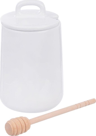 Picture of Orion Pojemnik porcelanowy na MIÓD do miodu z pokrywk i yeczk pak 470 ml