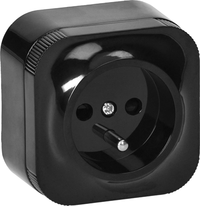 Picture of Orno Gniazdo pojedyncze ToDo OR-OE-7205/B natynkowe z bolcem 2P+Z 16A 230V czarne