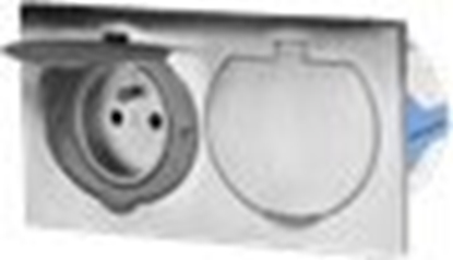 Picture of Orno Hermetyczne gniazdo elektryczne podwójne, IP55 stal nierdzewna, z wiatroszczeln puszk montaow