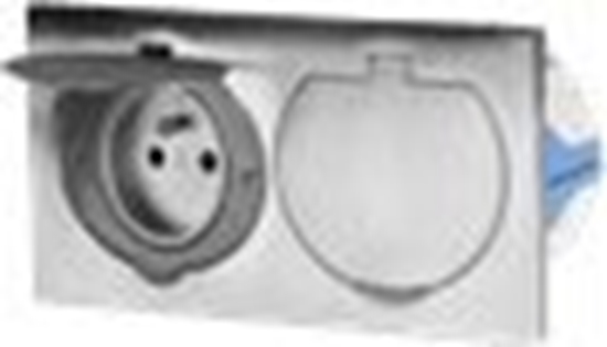 Изображение Orno Hermetyczne gniazdo elektryczne podwójne, IP55 stal nierdzewna, z wiatroszczeln puszk montaow