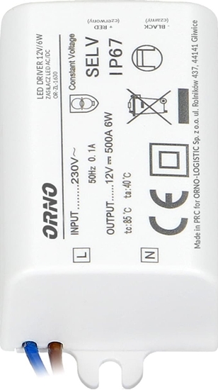 Picture of Orno Zasilacz LED MINI 6W 12V DC IP67 - OR-ZL-1630
