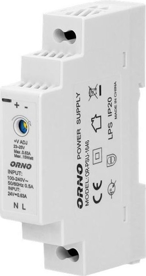 Picture of Orno Zasilacz na szyn DIN 24VDC 0,63A 15W OR-PSU-1646