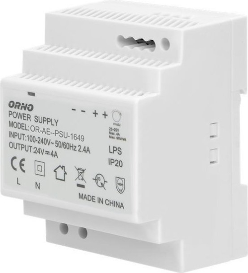 Picture of Orno Zasilacz na szyn DIN 24VDC 4A 100W OR-PSU-1649