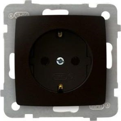 Picture of Ospel Gniazdo Karo pojedyncze schuko czekoladowy metalik (GP-1SS/m/40)