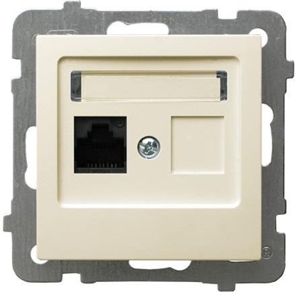 Attēls no Ospel Gniazdo komputerowe AS pojedyncze kat 5e ecru (GPK-1G/K/m/27)