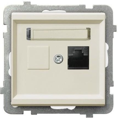 Picture of Ospel Gniazdo komputerowe Sonata pojedyncze RJ45 5e ecru (GPK-1R/K/m/27)