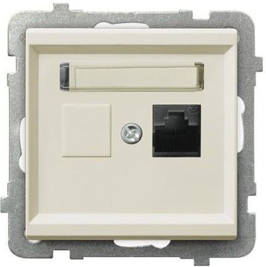 Picture of Ospel Gniazdo komputerowe Sonata pojedyncze RJ45 5e ecru (GPK-1R/K/m/27)