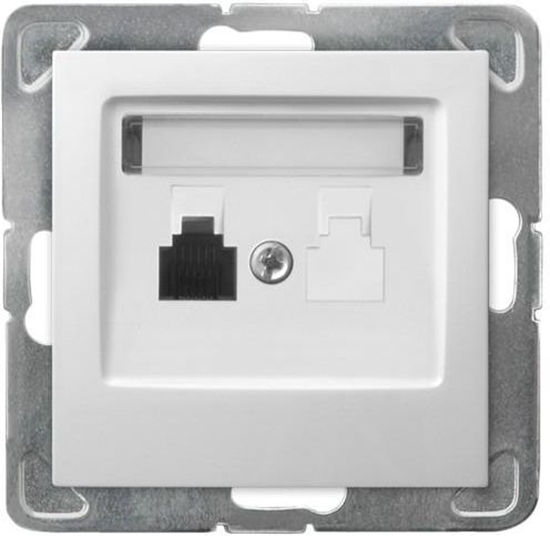 Изображение Ospel Gniazdo telefoniczne Impresja pojedyncze biae (GPT-1Y/m/00)