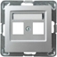 Picture of Ospel Obudowa gniazda Ospel Impresja GPK-2Y/p/18 podwójnego typu Keystone prosta srebro
