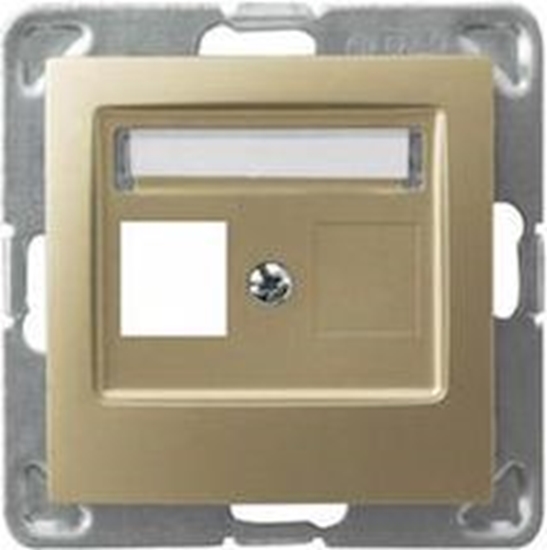 Picture of Ospel Obudowa gniazda teleinformatycznego pojedynczego IMPRESJA zoty metalik (GPK-1Y/p/28)