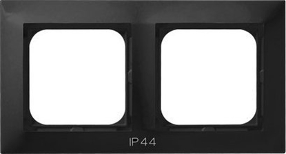 Picture of Ospel Ramka Ospel Impresja RH-2Y/33 podwójna do czników czarny metalik