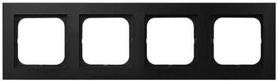 Изображение Ospel Ramka poczwórna Sonata czarny metalik (R-4R/33)