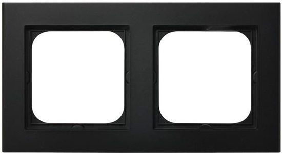 Изображение Ospel Ramka podwójna Sonata czarny metalik (R-2R/33)