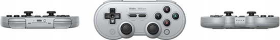 Picture of Pad 8BitDo 8BitDo SN30 Pro (Hall Effect Joystick), Gamepad (grey)