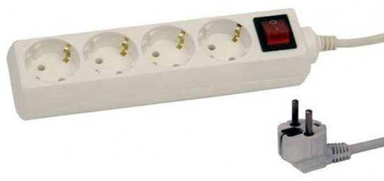 Picture of Pagarinatajs 1,5m ar sledzi 4rozetes 3G1,0 balts 124001