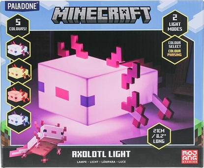 Picture of Paladone Minecraft Lampka wielokolorowa Axolotl