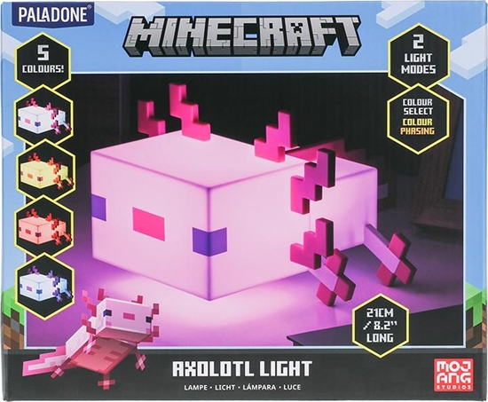 Picture of Paladone Minecraft Lampka wielokolorowa Axolotl