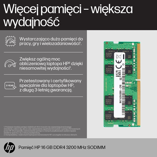 Изображение Pami do laptopa HP Pami 16GB DDR4 3200 8C4X9AA
