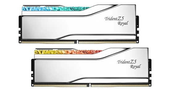 Изображение Pamięć PC - DDR5 32GB (2x16GB) Trident Z5 Royal RGB 6000MHz CL28 Silver