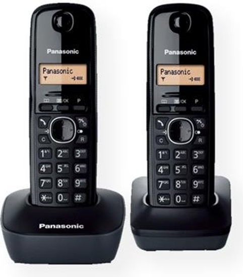 Изображение Panasonic Cordless KX-TG1612FXH Black, Caller ID, Wireless connection, Phonebook capacity 50 entries, Built-in display, Conference call
