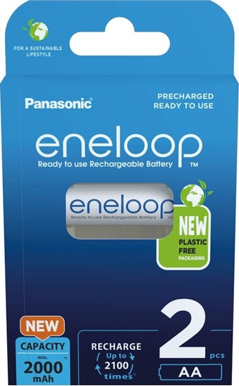 Picture of Panasonic Eneloop Batteries AA 2000mAh rechargeable 2 pcs