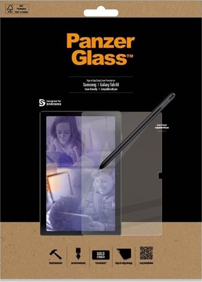 Picture of PanzerGlass Samsung, Galaxy Tab A8, Clear, Screen Protector, Case friendly, Full frame coverage, Rounded edges