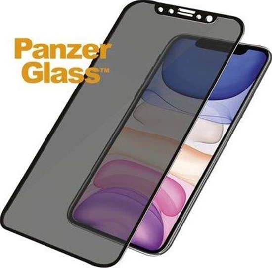 Picture of PanzerGlass | P2665 | Screen protector | Apple | iPhone Xr/11 | Tempered glass | Black | Confidentiality filter; Full frame coverage; Anti-shatter film (holds the glass together and protects against glass shards in case of breakage); Case Friendly – compa