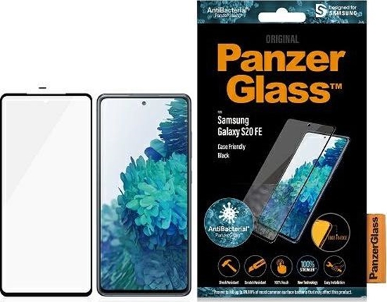 Picture of PanzerGlass Samsung, Galaxy S20 FE CF, Glass, Black, Clear Screen Protector