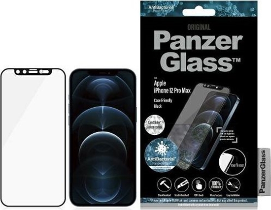 Изображение PanzerGlass E2E Microfracture do iPhone 12 Pro Max CamSlider Swarovsky Case Friendly AntiBacterial