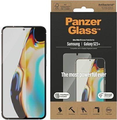 Attēls no PanzerGlass Screen Protector Samsung Galaxy S23+, Ultra-Wide fit W. Easyaligner | PanzerGlass