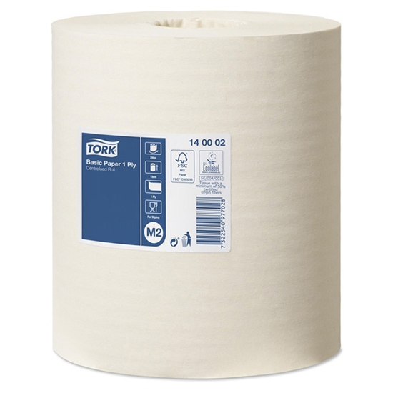 Изображение Papīra dvielis Tork Basic M2 balts 280m 1-k.