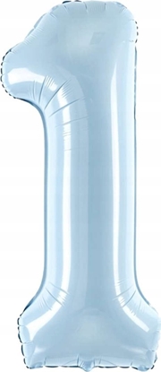 Изображение Party Deco Balon foliowy 1 jasny niebieski 72cm