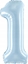 Attēls no Party Deco Balon foliowy 1 jasny niebieski 72cm