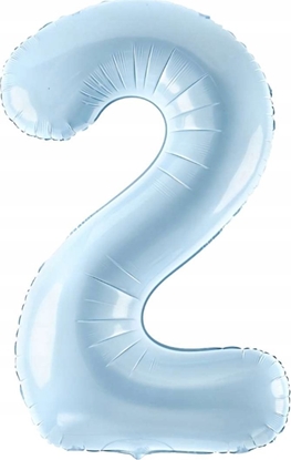 Изображение Party Deco Balon foliowy 2 jasny niebieski 72cm