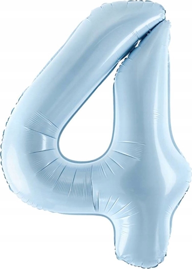 Изображение Party Deco Balon foliowy 4 jasny niebieski 72cm