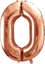 Изображение Party Deco Balon foliowy Cyfra "0", 86cm, róowe zoto uniwersalny