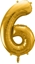 Picture of Party Deco Balon foliowy Cyfra "6", 86cm, zoty uniwersalny