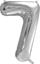 Picture of Party Deco Balon foliowy Cyfra "7", 86cm, srebrny uniwersalny