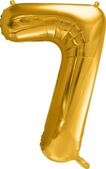 Picture of Party Deco Balon foliowy Cyfra "7", 86cm, zoty uniwersalny