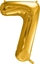 Attēls no Party Deco Balon foliowy Cyfra "7", 86cm, zoty uniwersalny
