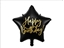 Изображение Party Deco Balon foliowy happy Birthday, 40cm, czarny