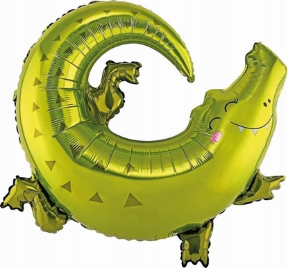 Изображение Party Deco Balon foliowy Krokodyl, 80x71cm