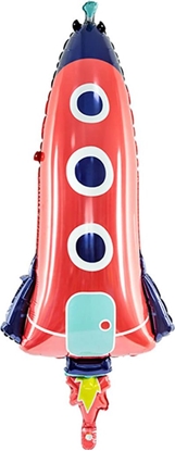 Изображение Party Deco Balon foliowy Rakieta - 44 x 115 cm - 1 szt. uniwersalny