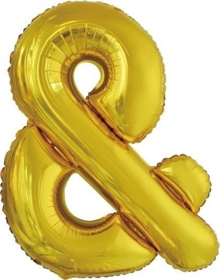 Изображение Party Deco Balon foliowy znak & zoty 71x86cm